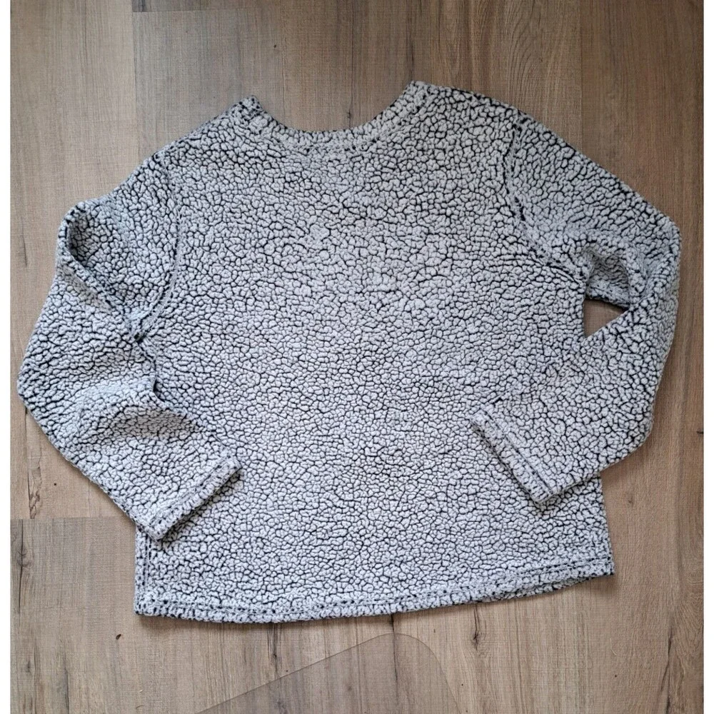 Nightmare before Christmas Gray Sweatshirt Size Youth Large Sleepwear Faux Fur